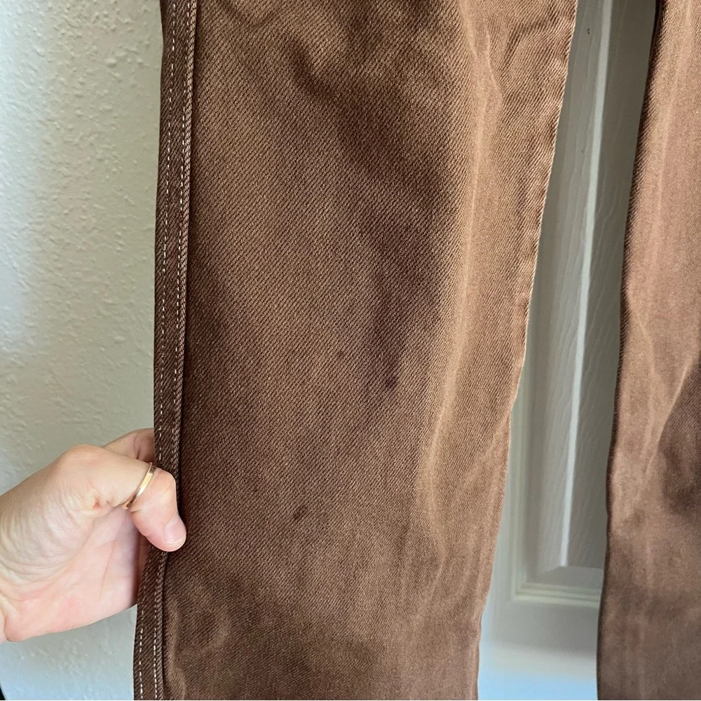 Reformation Cowboy High Rise Straight Jeans Chocolate Womens Size 23 - Picture 11 of 13